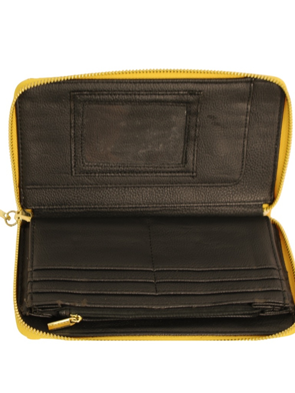 Betsey Johnson Yellow Cream Floral Zip Around Wristlet Clutch Wallet - Picture 6 of 9